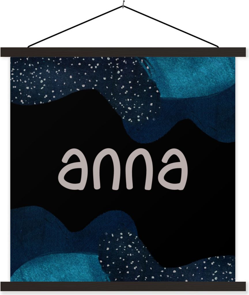 MuchoWow Textilposter Anna - Pastell - Mädchen 120x120 cm mit schwarzem Rahmen - Aufhängungsset