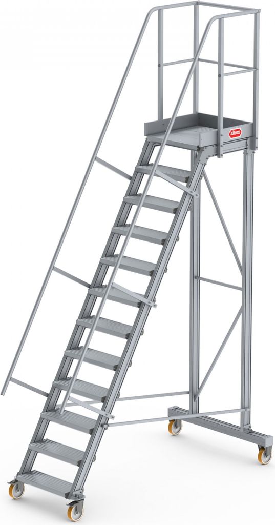 Altrex Podesttreppe fahrbar 60° 12 Stufen