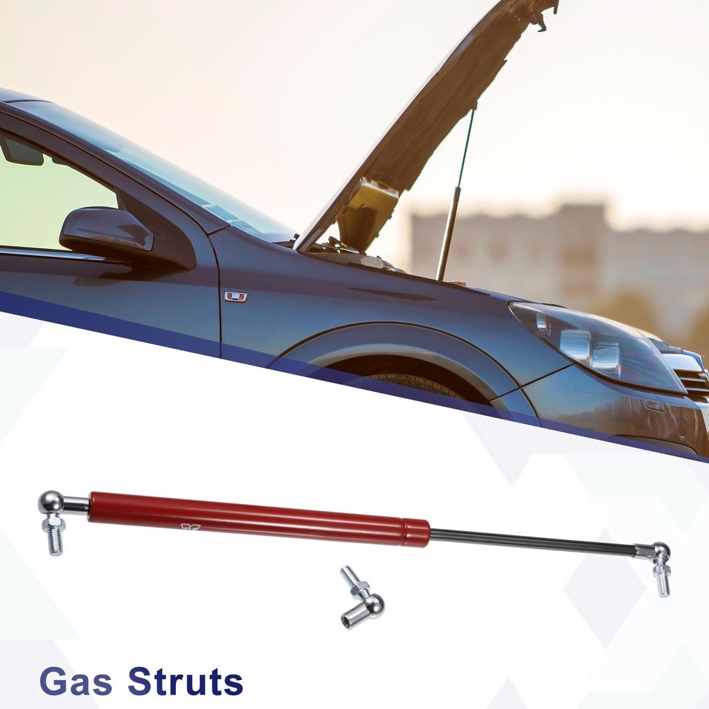 1 Satz 16 Zoll 44 lbs/200N Rote Gasdruckfedern Stoßdämpfer Gasfeder mit Kugelzapfen-Montagehalterung Universal für Wohnmobil Auto LKW Boot