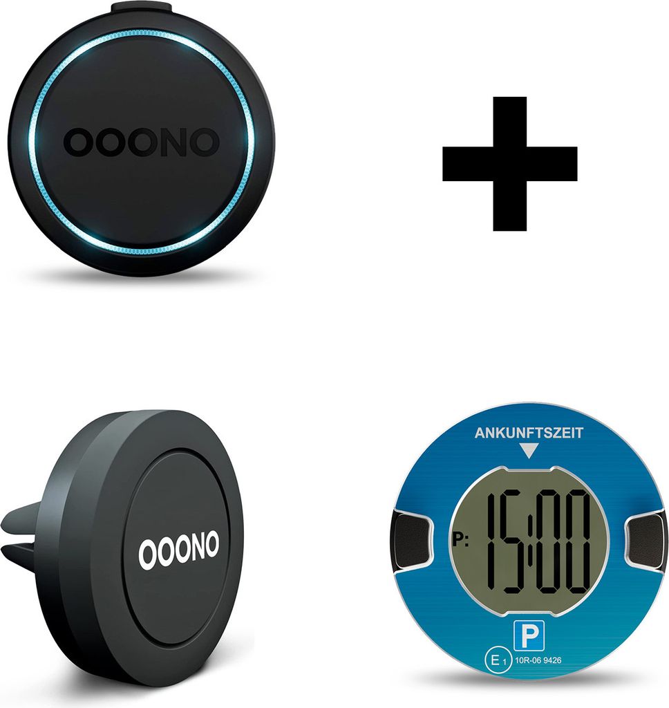 OOONO 3`er Set: OOONO CO-Driver NO:2 + Digitale Parkscheibe + Mount Halterung