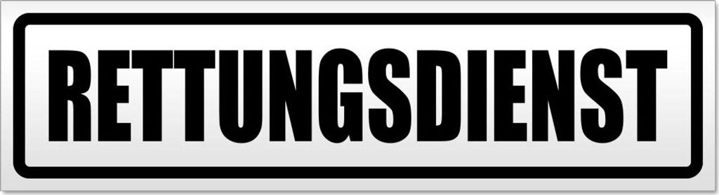Rettungsdienst Magnetschild Schild magnetisch