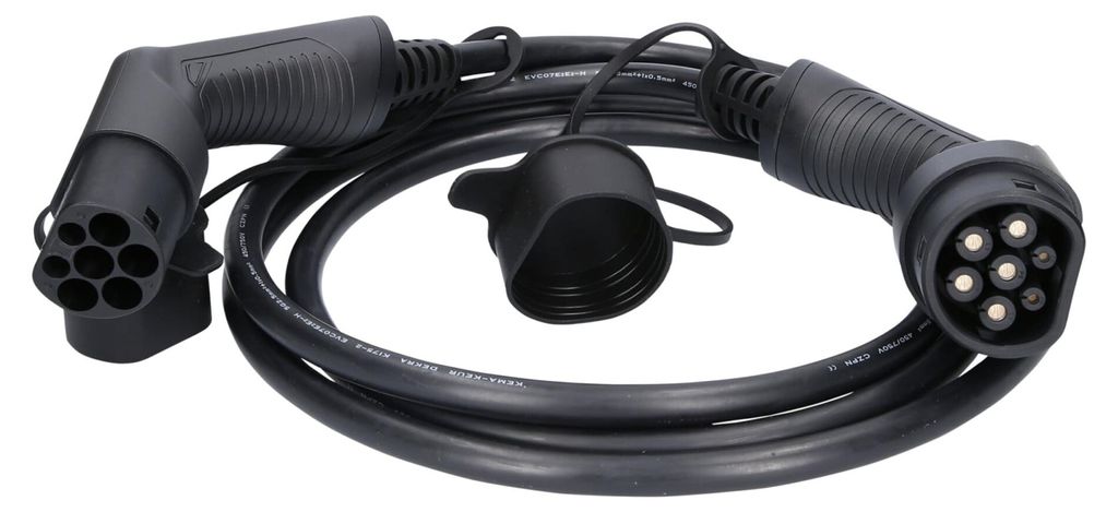 KS Tools efuturo Ladekabel gerade, Typ 2 auf Typ 2 Stecker, 3 Phasen, bis zu 11 kW, 16 A, 400 V, Mode 3, 3 Meter