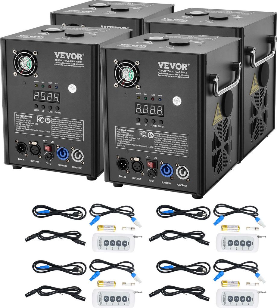 VEVOR 4x Spark Machine 500 W Pyrotechnický stroj Stroj na Obrázek produktu 