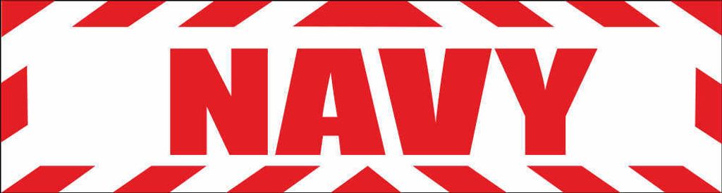 INDIGOS UG - Magnetschild "Navy" mit Rahmen 30 x 8 cm reflektierend - Magnetfolie für Auto / LKW / Truck / Baustelle / Firma