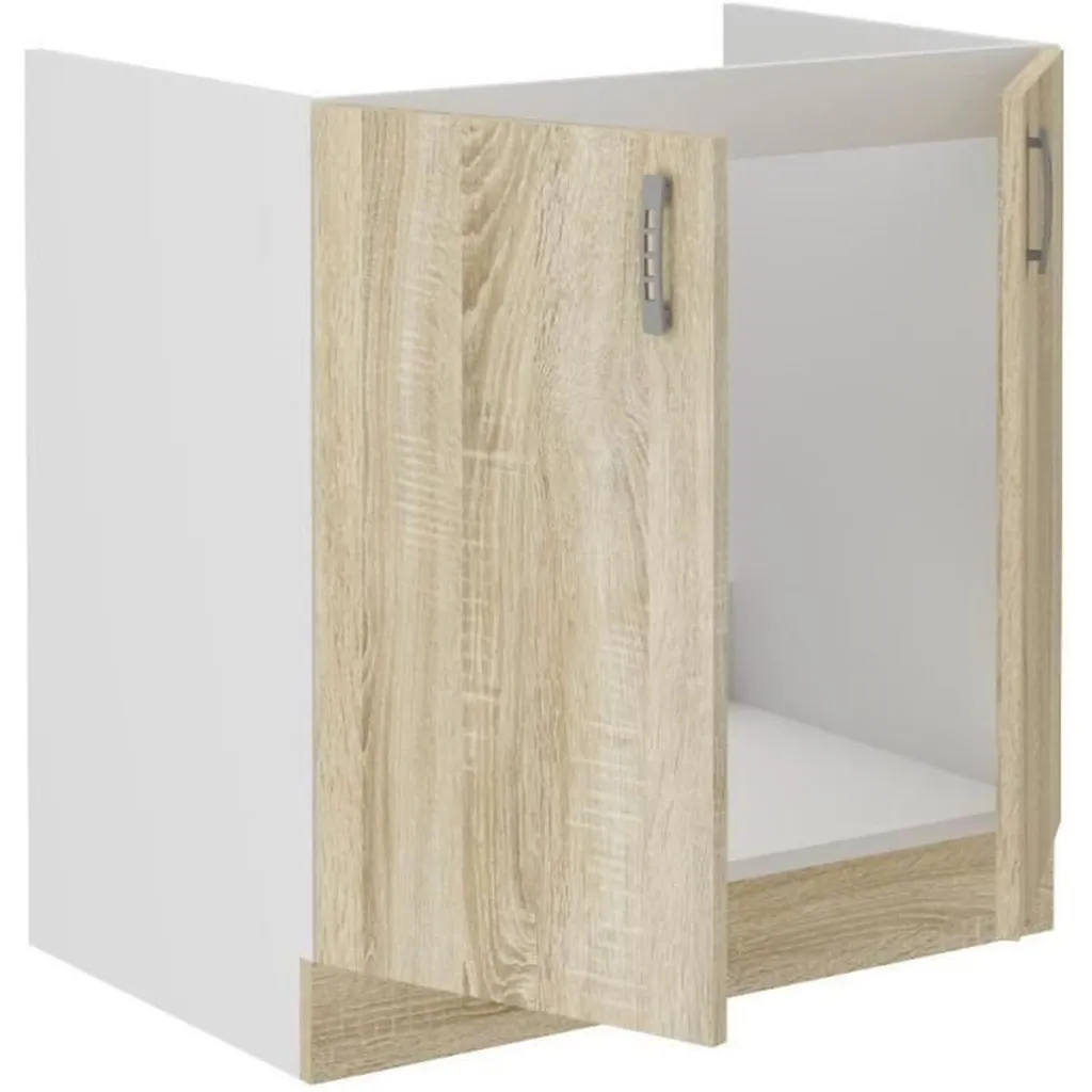 Meuble d'appoint Sara Eg 80 x 48 x 82 cm - Console design bois et métal - 2