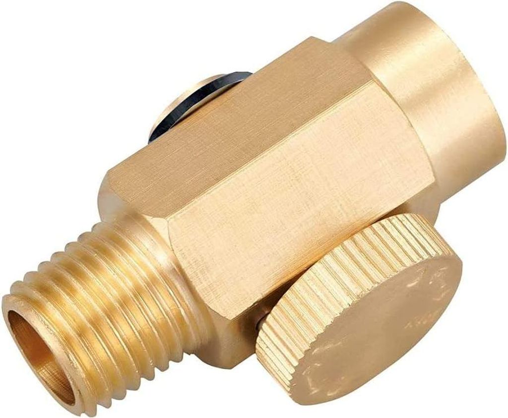 In-Line Messing Luchtstromregler 1/4" NPT Männlich x 1/4" NPT Weiblich - Luftdruckregler für Kompressor_Kontrollwerkzeug