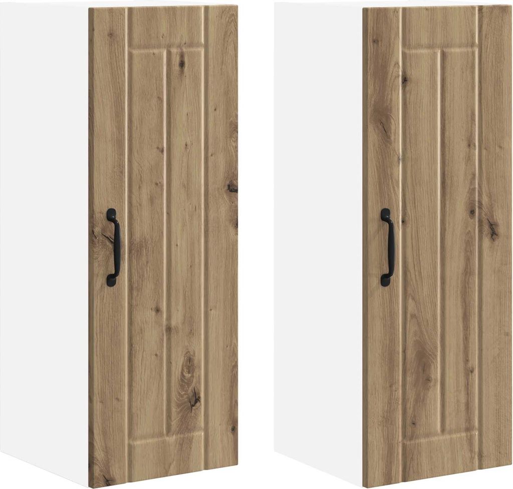 Küchenschrank 2 pcs Artisan-Eiche 30 x 31 x 80 cm Holzwerkstoff