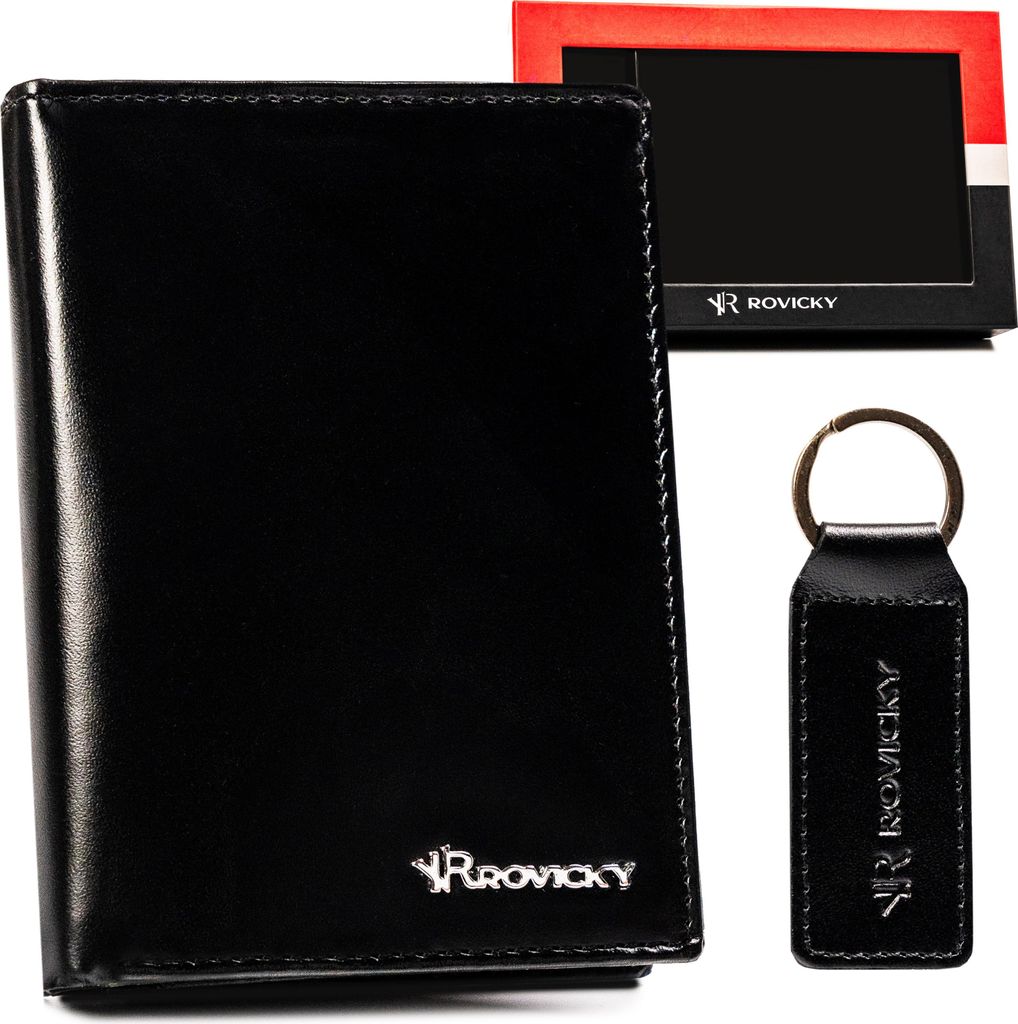 Rovicky Portemonnaie-Set mit Schlüsselanhänger Vasochus schwarz One size