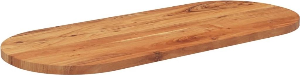 Piano tavolo vidaXL 140x60x3,8 cm ovale in legno massello Immagine del prodotto 