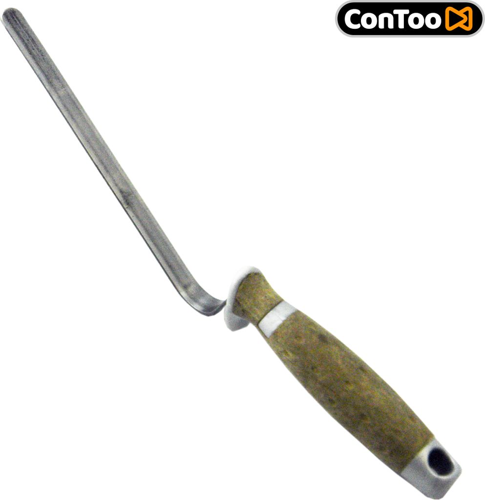 Hamburger Fugenkelle 6mm mit Ledergriff Fugeisen zum Verfugen von Ziegel CT04
