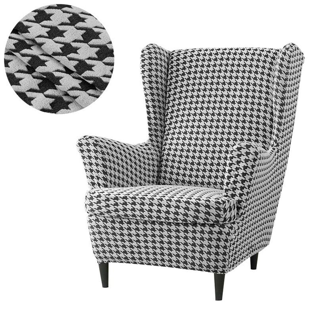 SESSELBEZUG für OHRSESSEL, Jacquard, Hahnentritt Produktbild 
