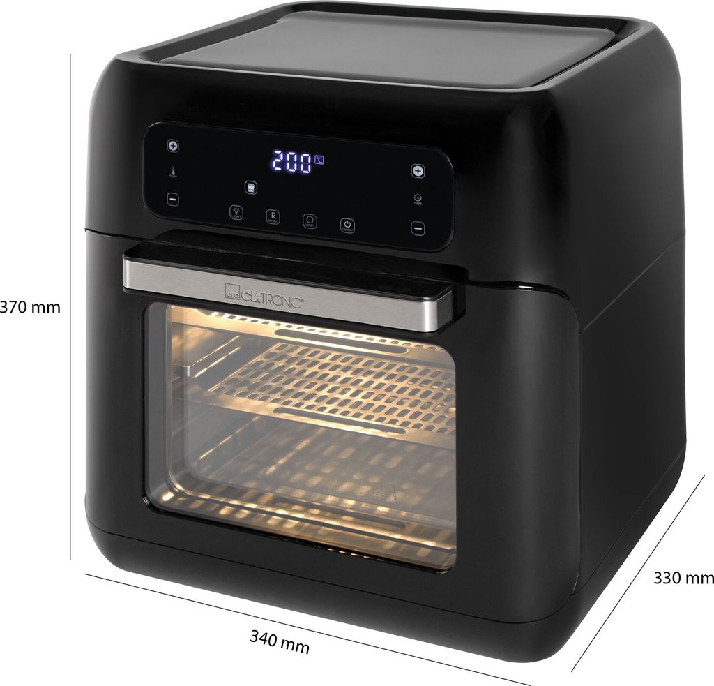 Clatronic FR 3769 H Friggitrice Ad Aria Calda 1,8L 1000W - Senza Olio, Termostato Regolabile 80-200°C E Timer
