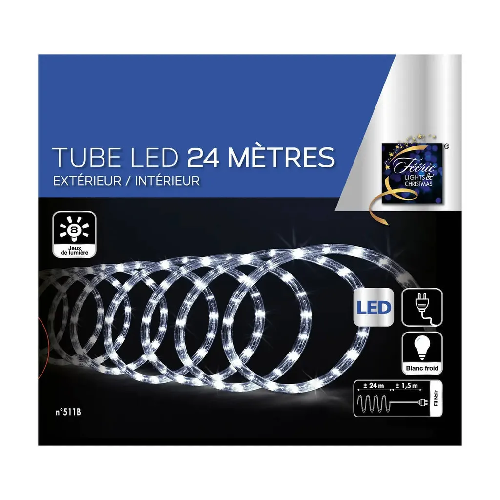 Guirlande extérieure 432 LED haute luminosité - Structure spirale 5m - 2