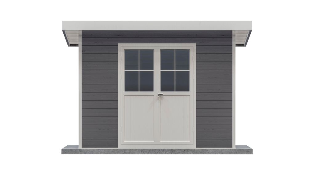 elephant WPC Gartenhaus, Größe M anthrazit 300 x 300 cm,