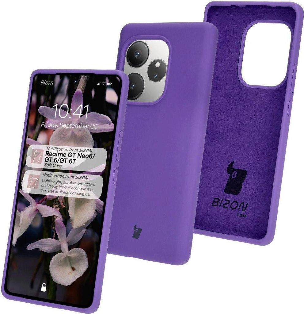 Bizon Soft Case für Realme GT 6 / 6T / Neo 6 / Neo 6 SE, Lila