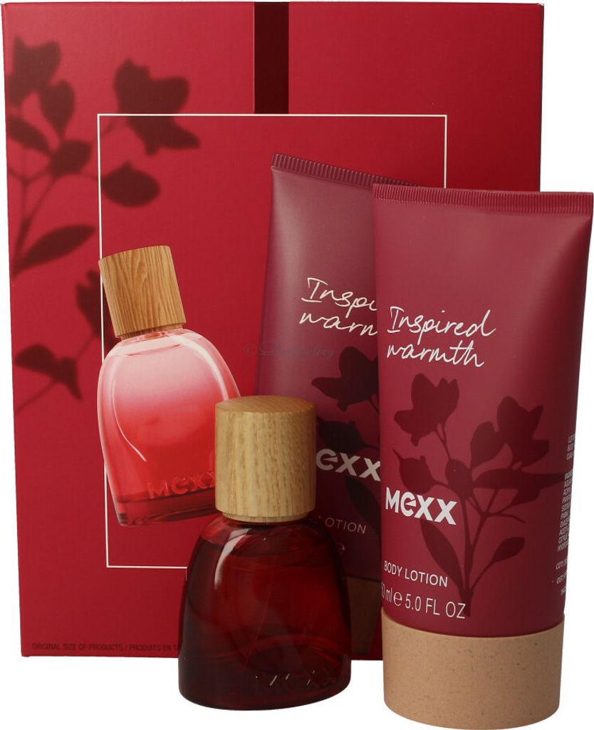 Mexx Inspired Warmth Geschenkset mit Eau de Parfum 30ml und Körperlotion Vegan 150ml