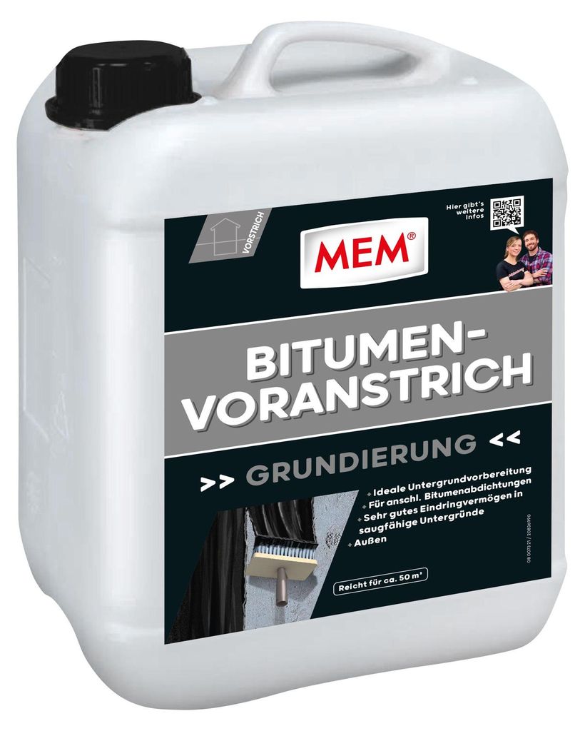 MEM Bitumen Voranstrich 5 Ltr.  Lösemittelfrei Produktbild 
