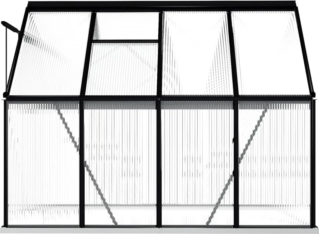 Serre de jardin en aluminium et polycarbonate 4,75 m² avec embase fixe - 13