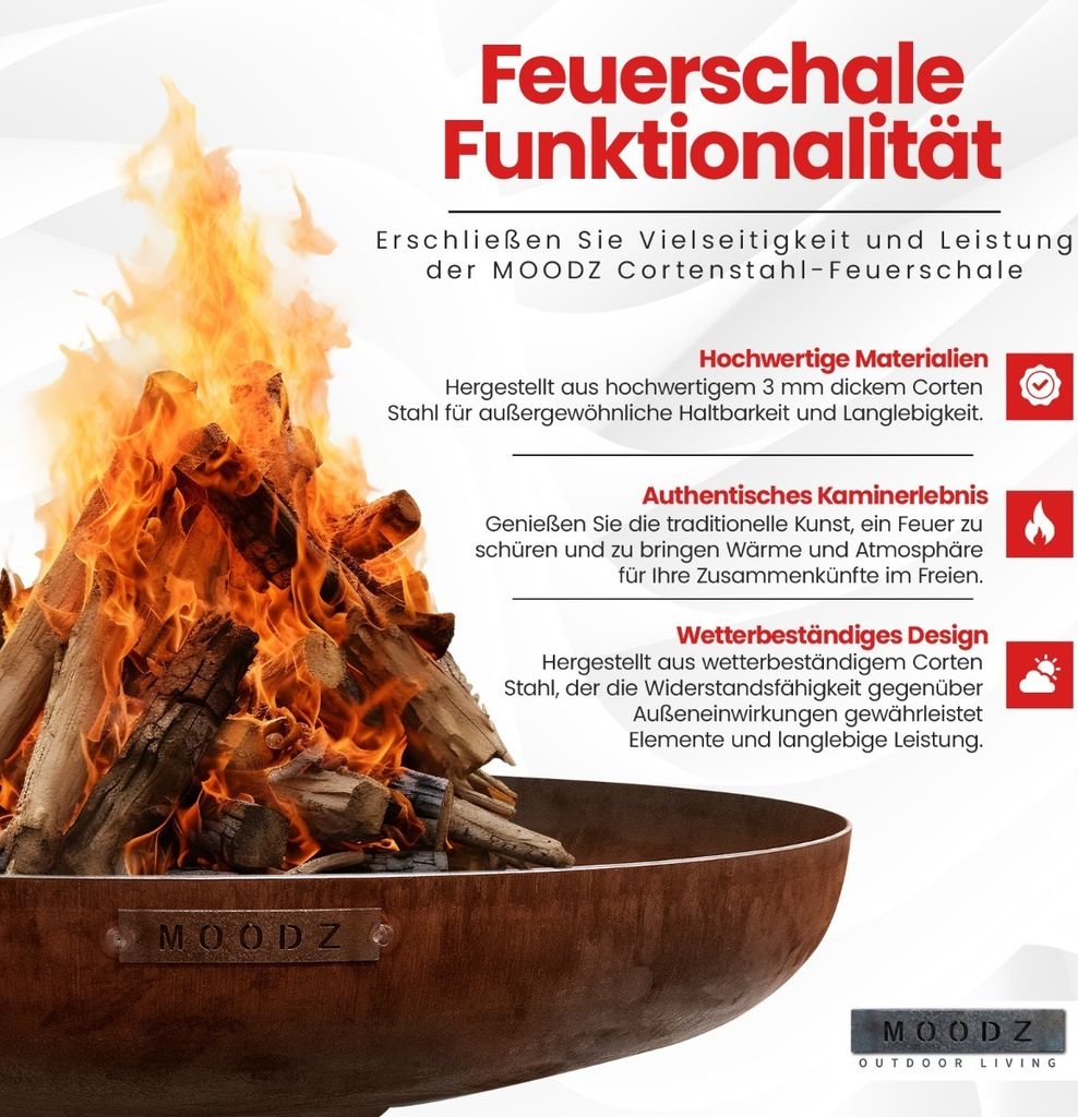 Moodz Feuerschale 100 cm - Feuerschalen für den Garten - Produktbild 7