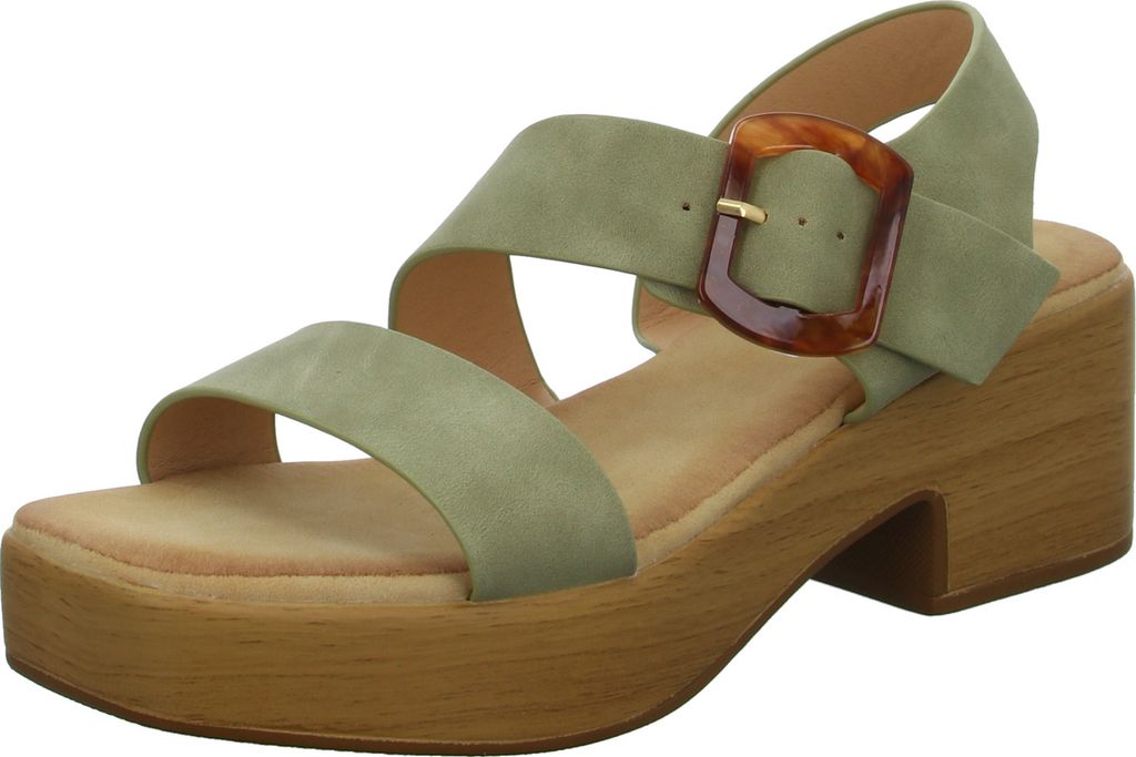 living UPDATED Damen-Sandalette Grün-Braun, Farbe:grün, EU Größe:42
