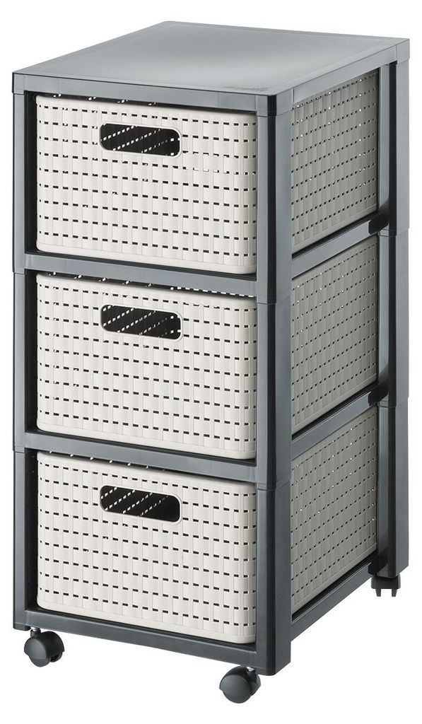 Rotho Rollcontainer Country 3x18L - Schubladenturm 37,5 x Produktbild 