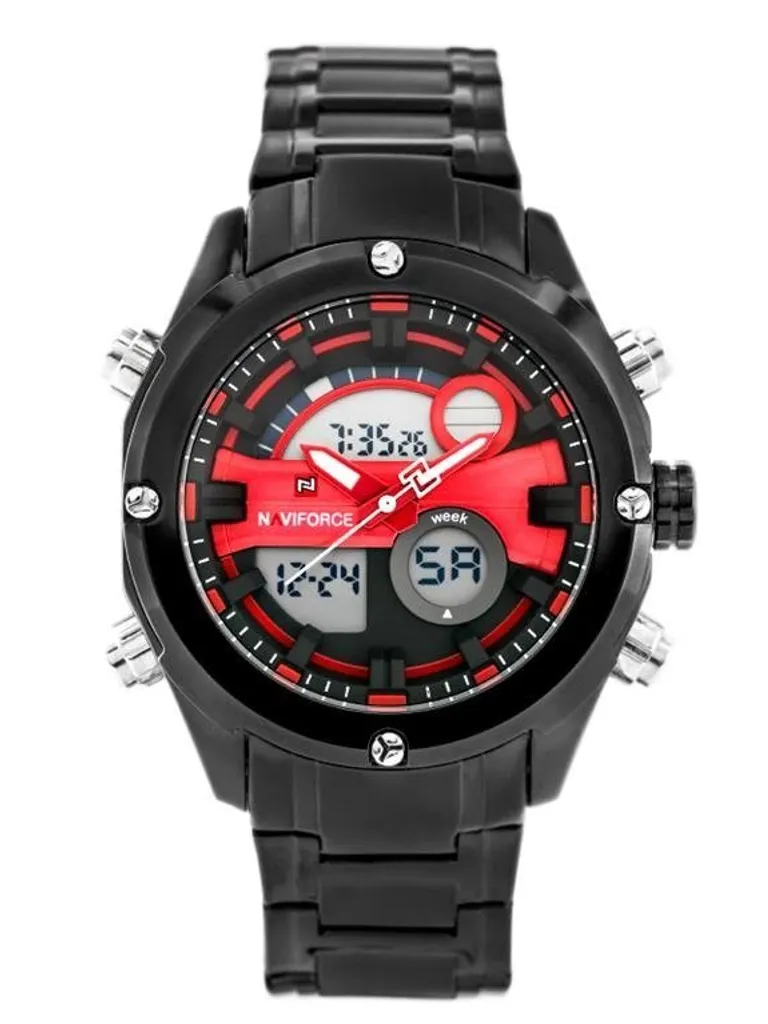 Montre-bracelet Sport pour Homme Noir Rouge - Style Militaire GLOCK