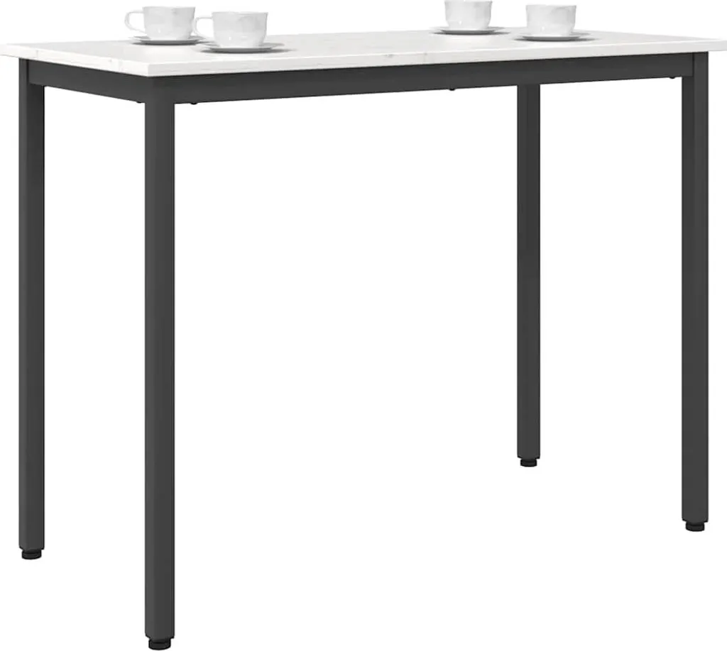 vidaXL Tavolo Bianco 100x50x77 cm | Scrivania Moderna Acciaio e Legno