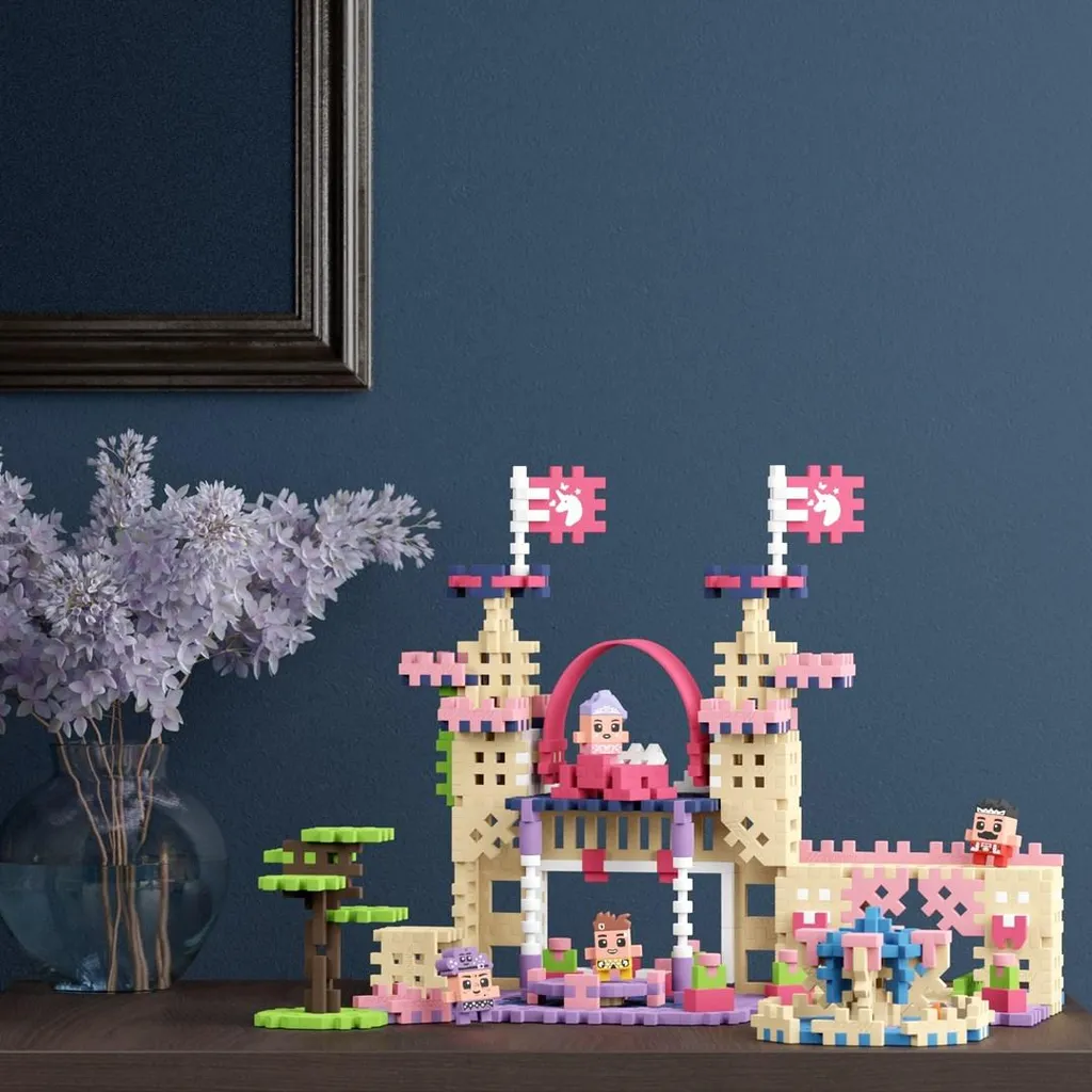 Jeu de construction Mini Waffle Princesse 280 pièces - Blocs souples - 2