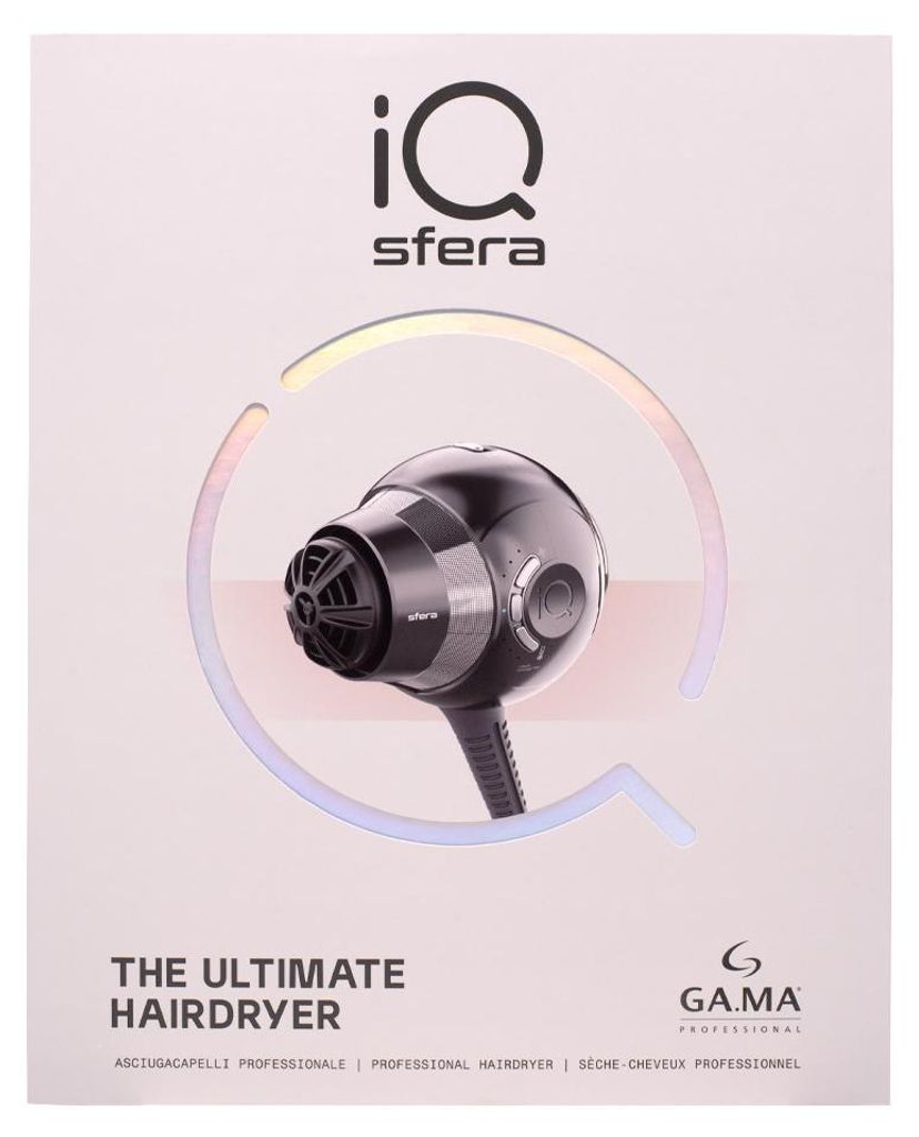 Ga.ma Professional IQ Sfera Schwarz: Secador de pelo de Imagen del producto  Imagen generada por IA