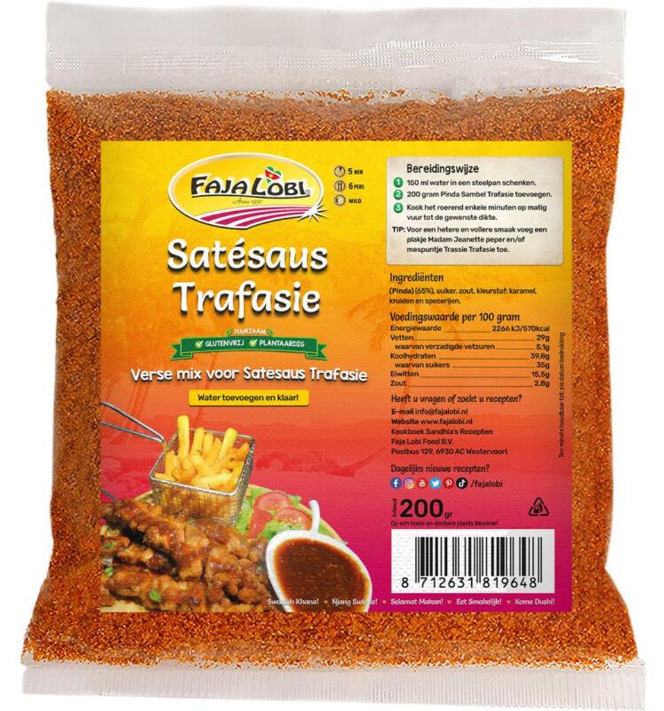 Faja Lobi Satésaus Trafasie 200g – Pikantná arašidová Obrázok produktu 
