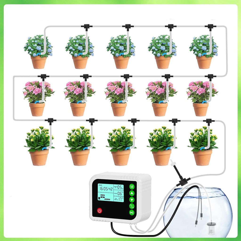 Garten-automatisches Bewässerungs-Ausrüstungs-Set mit verstellbarer Tropfdusche