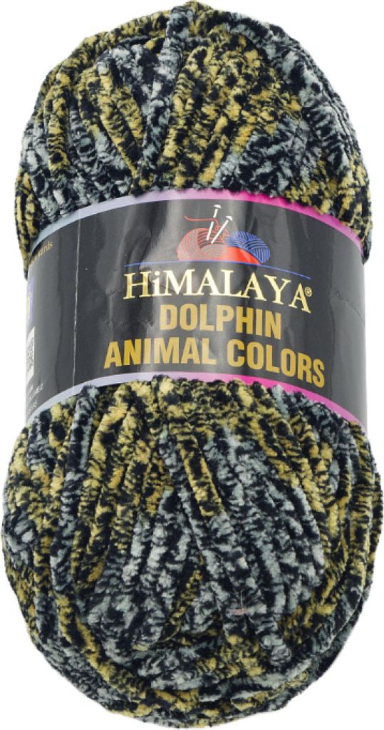 Garn DOLPHIN tierisch bunt - 100g / 90 m - Gelb,Grau Produktbild 