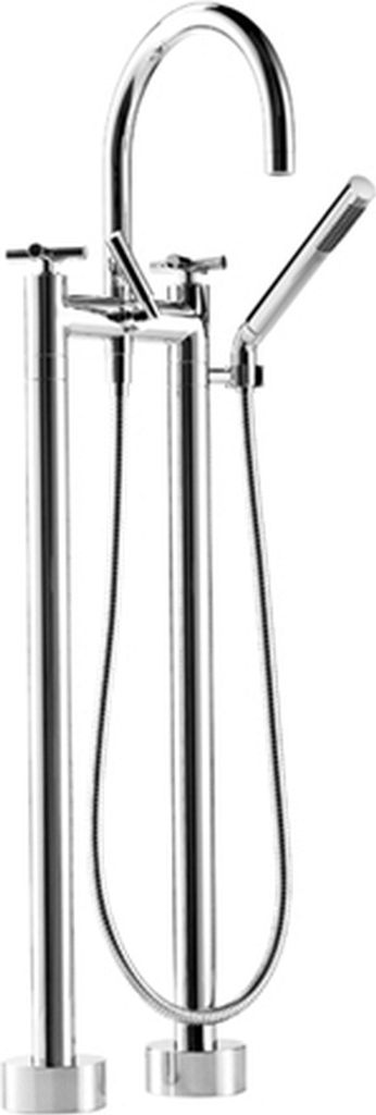 Dornbracht TARA Wannen-Zweilochbatterie für freistehende Montage, Drehumstellung Wanne/Brause Ausladung 220mm, 25943892-33