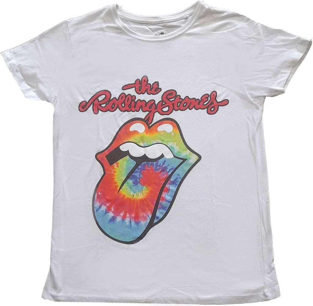 The Rolling Stones - T-Shirt für Damen RO4561 (34 DE) (Weiß)