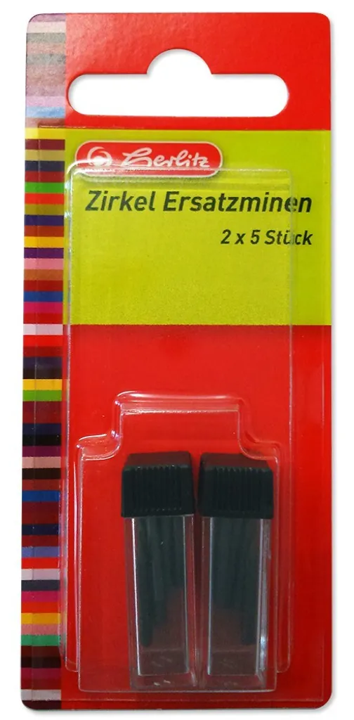 Set 10 Mine Herlitz HB 2mm per Compasso e Balaustrone - Ricariche PRO - 2