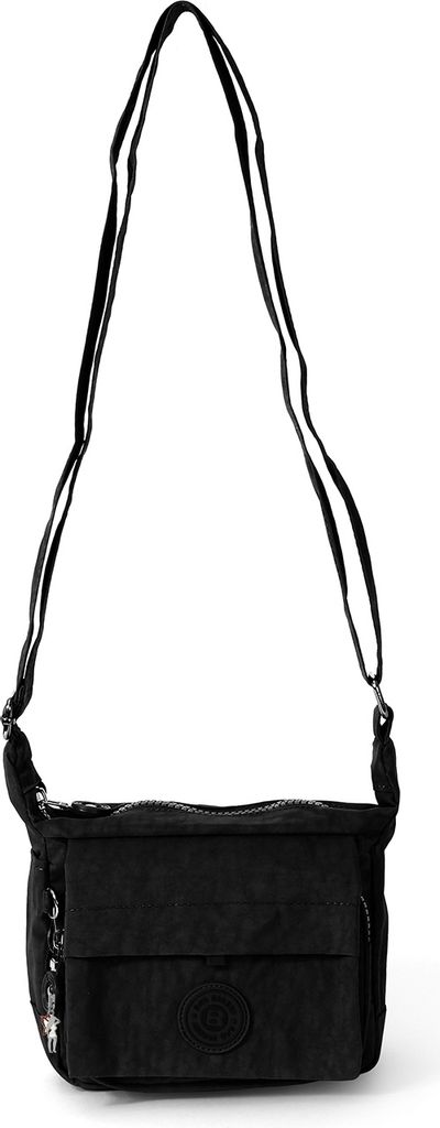 Bag Street Nylon Tasche Damen Handtasche Abendtasche schwarz 17x15x7 OTJ232S