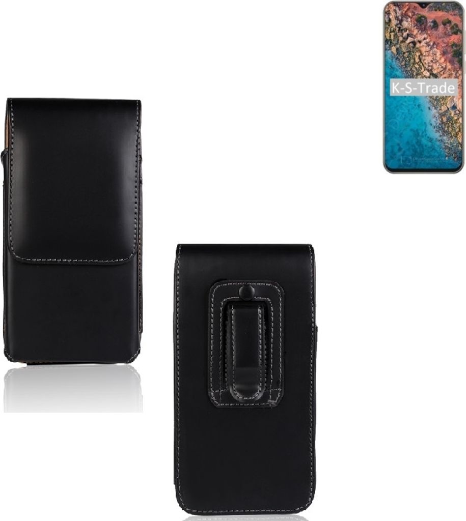 K-S-Trade Gürteltasche für Cubot X20 Pro Schutz Hülle Handy Hülle mit Magnetverschluss Holster in schwarz