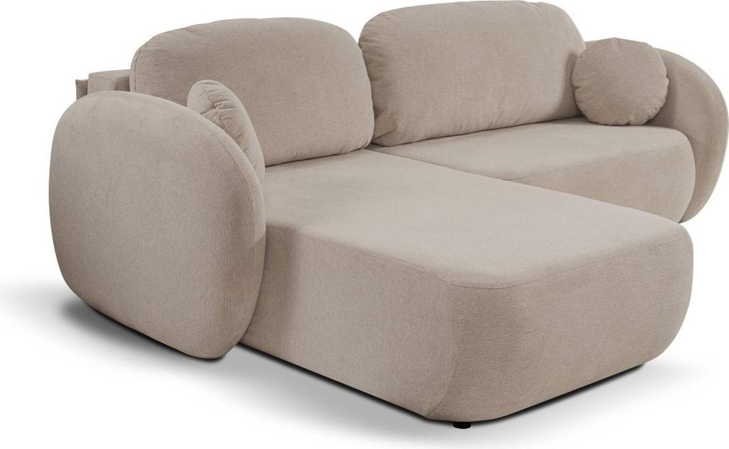 Schlafsofa mit Stauraum COBOURG 1 – beige, linke Ecke