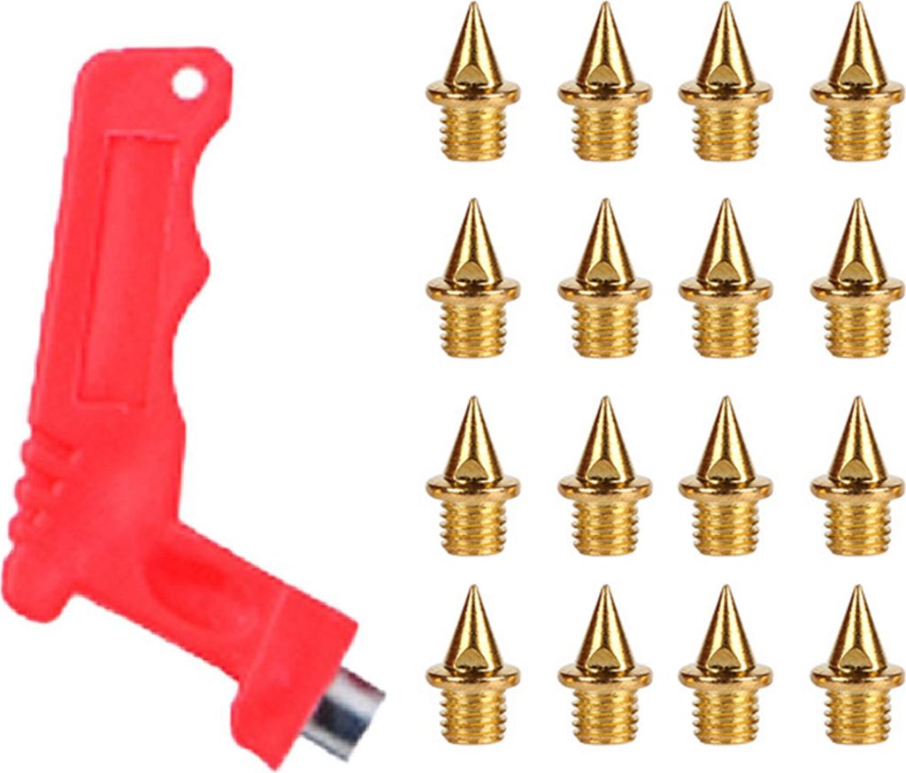 100 Stück Track-Spikes Kohlenstoffstahl für Lauf- und Cross-Country-Schuhe mit Spike-Schlüssel für Sprint-Sport-Laufschuhe