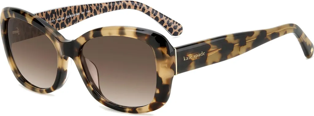 Lunettes de soleil légères et confortables Kate Spade Elowen Havana 140