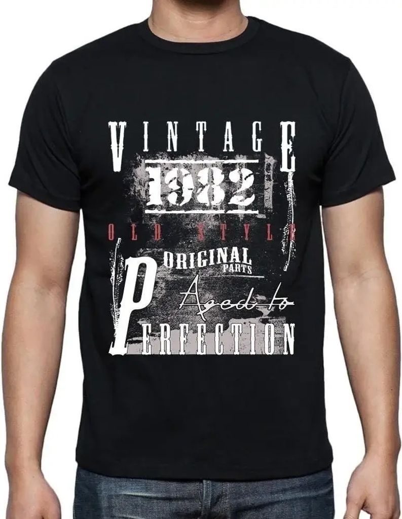 Herren Grafik T-Shirt Originalteile in Perfektion gealtert 1982 – Original Parts Aged to Perfection 1982 – Geschenk 42. Geburtstag Jahrestag 42...