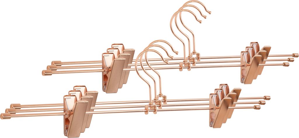 Natural Goods Berlin GARD Hosenbügel, 360 Grad drehbar, Design Kleiderbügel, Wirbelhaken Rockbügel für Kleiderstangen und Garderobenständer, R...