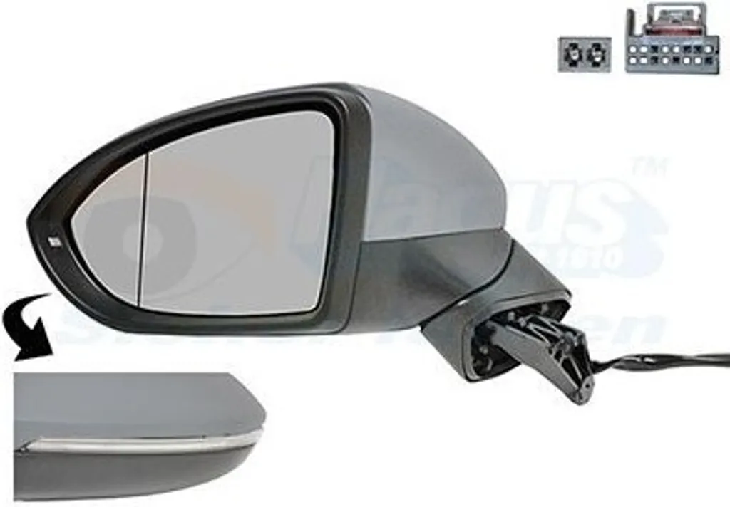VAN WEZEL Rétroviseur extérieur gauche pour VW Golf Sportsvan VII 5863807