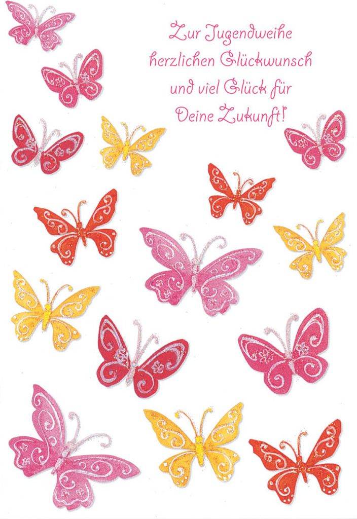 Jugendweihe - Glückwunschkarte im Format 11,5 x 17 cm mit