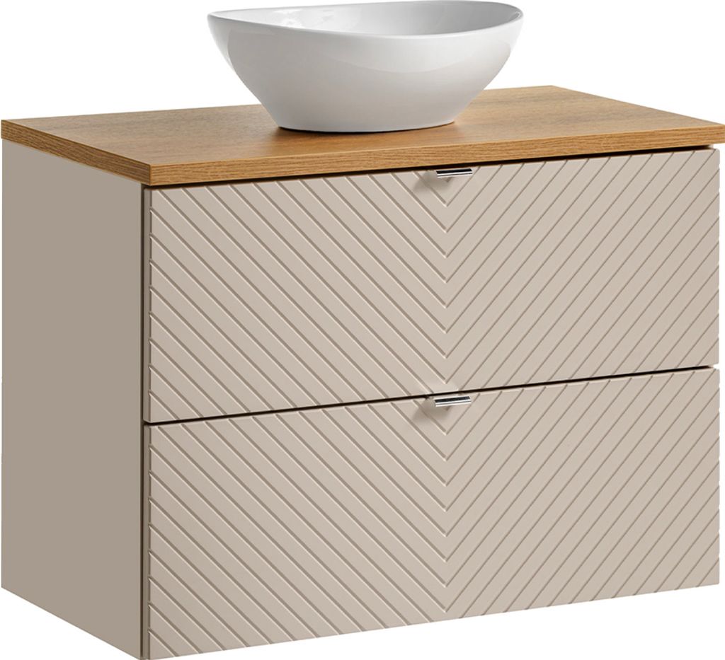 Waschtisch 80.4cm Manoa mit 2 Schubladen, Kaschmir