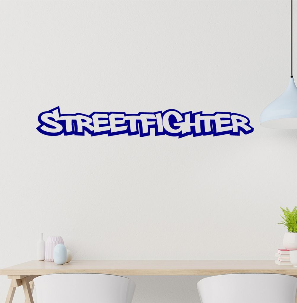 Streetfighter style Wandtattoo in 6 Größen - Wandaufkleber Wall Sticker - Dekoration, Küche, Wohnzimmer, Schlafzimmer, Badezimmer