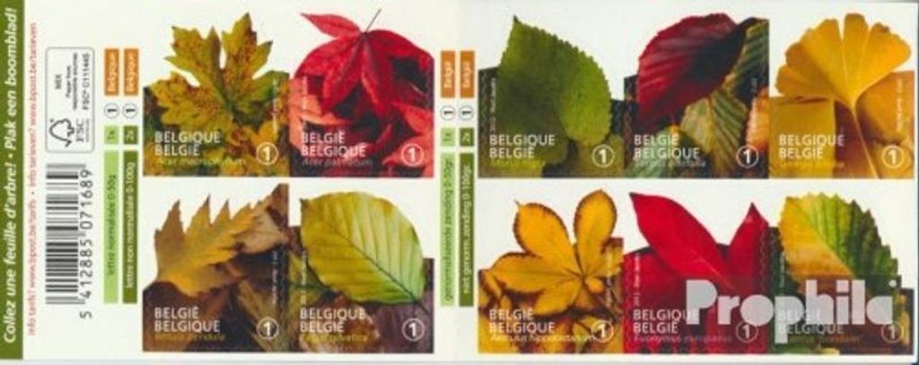 Briefmarken Belgien 2012 Mi 4314-4323MH (kompl.Ausg.) Markenheftchen postfrisch Laub