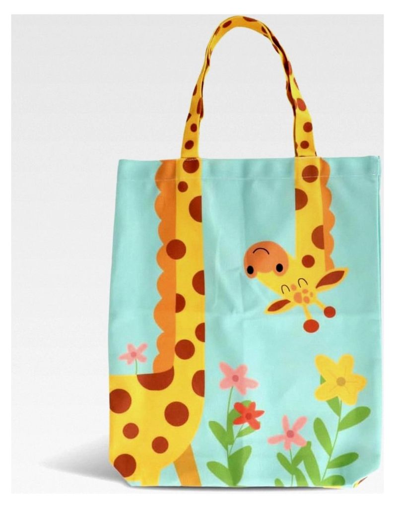 Giraffen-Stoffbeutel, Faltbare Tragetasche mit langen Henkeln aus Canvas für Schule und nützliche Geschenke für Frauen zu Ostern