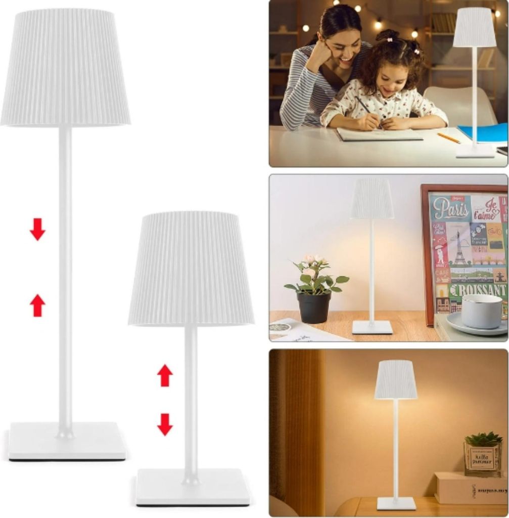 2er Tischlampe Kabellos, LED Tischleuchte, Dimmbar Touch Produktbild 