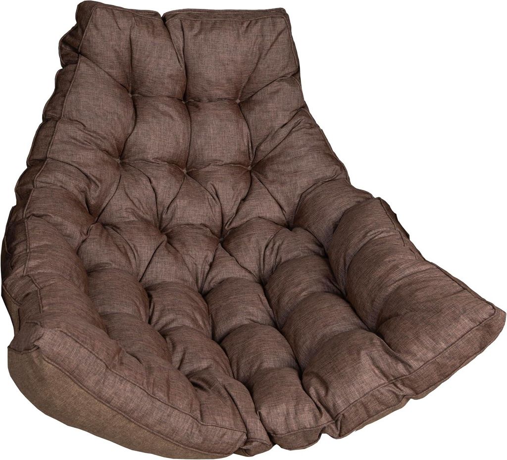 sunnypillow Hängesessel Kissen - Auflage für Rattan & Polyrattan Hängeschaukel - Polster, Sitzauflage für Hängekorb - Braun